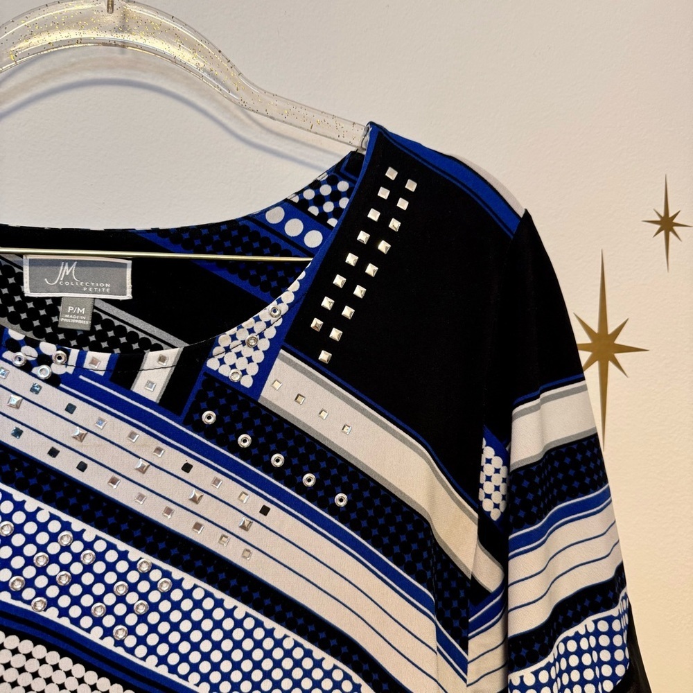 Women’s Embellished Abstract Blouse - Picture 2 of 5
